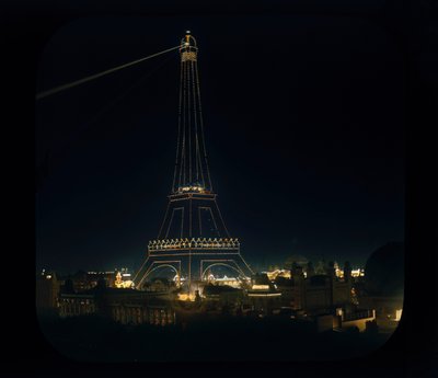 Paris udstilling: Eiffeltårnet, 1900 (lanternerutsjebane) af French Photographer